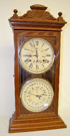 Jerome "Register" Walnut Calendar Clock — Antique Clocks Price Guide