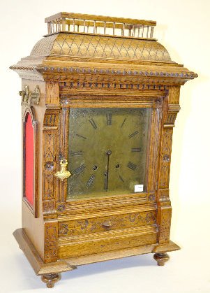 Antique European 8 Bell Bracket Clock — Antique Clocks Price Guide
