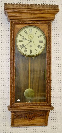 Waterbury Oak Regulator "No. 67" 2wt Clock — Antique Clocks Price Guide