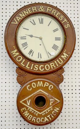 Baird Advertising Wall Clock, Vanner &amp; Prest's — Antique Clocks Price Guide