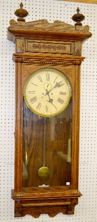 Waterbury Oak Regulator "No. 54" 2wt Clock — Antique Clocks Price Guide