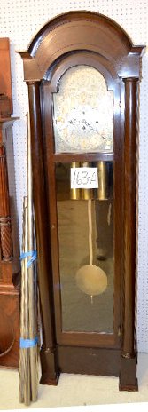 Kuehl 5 Tube Mahogany Grandfather Clock — Antique Clocks Price Guide