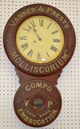 Baird Advertising Wall Clock; Vanner &amp; Prest's — Antique Clocks Price Guide