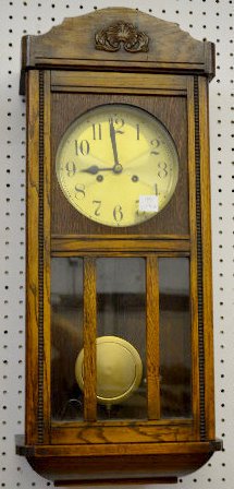 German Oak Chiming Box Clock — Antique Clocks Price Guide
