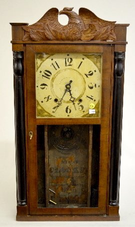 Eli Terry Wood Works Shelf Clock — Antique Clocks Price Guide