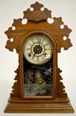 Waterbury Walnut Kitchen Clock — Antique Clocks Price Guide