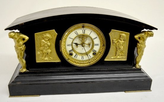 Ansonia "Monterey" Iron Mantel Clock — Antique Clocks Price Guide