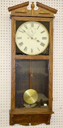 New Haven, 30 Day Oak Wall Regulator Clock — Antique Clocks Price Guide