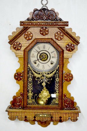 Ingraham Oak Hanging Kitchen Clock — Antique Clocks Price Guide