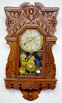 Sessions "Champion" Oak Hanging Kitchen Clock — Antique Clocks Price Guide