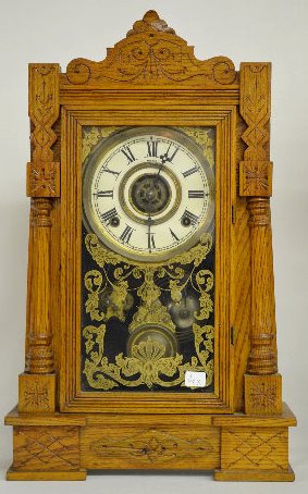 Gilbert "Prince" Oak Kitchen Clock — Antique Clocks Price Guide