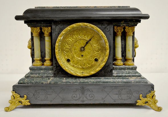 Seth Thomas Enameled Wood Mantel Clock — Antique Clocks Price Guide