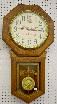 Ingraham "Bristol" Oak Coca-Cola Clock — Antique Clocks Price Guide