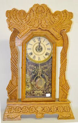 New Haven "Norwich No. 1434" Oak Kitchen Clock — Antique Clocks Price Guide
