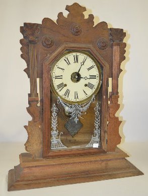 Walnut Time and Strike Large Size Kitchen Clock — Antique Clocks Price Guide