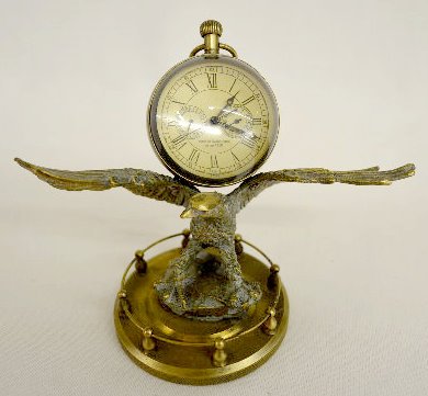 Swiss Figural Eagle Ball Clock — Antique Clocks Price Guide