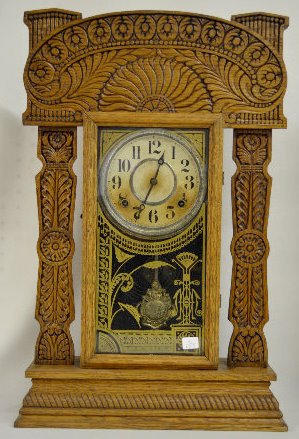 Ingraham "Atlanta" Oak Kitchen Clock — Antique Clocks Price Guide
