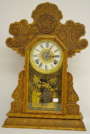 Ingraham "Urania" Oak Kitchen Clock — Antique Clocks Price Guide