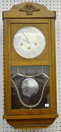 German Westminster Chime Oak Box Clock — Antique Clocks Price Guide