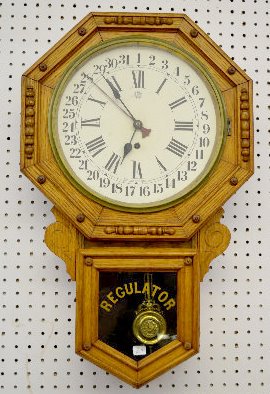 New Haven "Braddock" Oak Calendar School Clock — Antique Clocks Price Guide