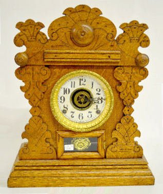 EN Welch "Spontini" Oak Cabinet Clock — Antique Clocks Price Guide