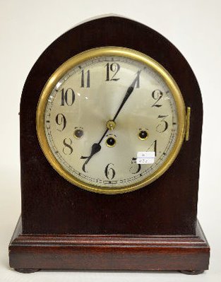 Junghans WMC Chiming Mahogany Shelf Clock — Antique Clocks Price Guide