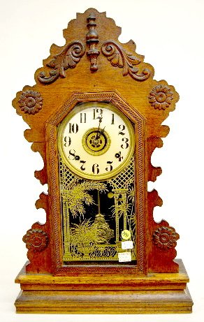 Gilbert "Lincoln" Oak Kitchen Clock — Antique Clocks Price Guide