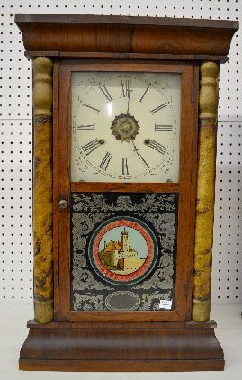 Gilbert Rosewood 1/2 Column Shelf Clock — Antique Clocks Price Guide