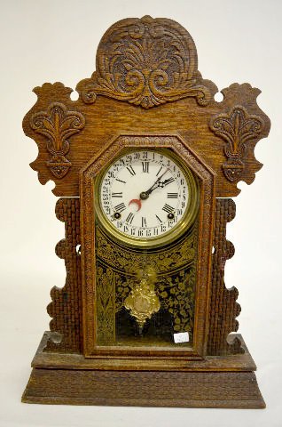 Ingraham "Defender A" Oak Calendar Kitchen Clock — Antique Clocks Price Guide