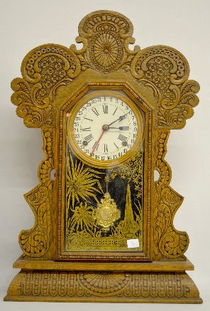 Ingraham "Gila" Oak Calendar Kitchen Clock — Antique Clocks Price Guide