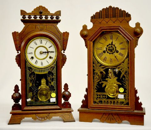 2 Antique Kitchen Clocks, Ansonia &amp; New Haven — Antique Clocks Price Guide
