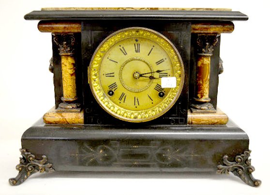 Seth Thomas Adamantine &amp; Enamel Mantel Clock — Antique Clocks Price Guide