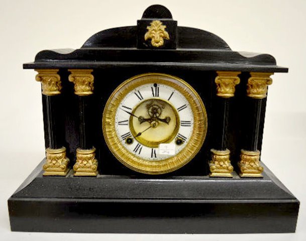 Waterbury "Pacific" Enameled Iron Case Clock — Antique Clocks Price Guide
