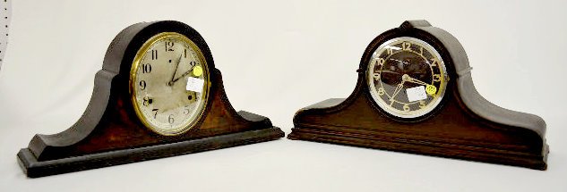Gilbert &amp; German Chiming Tambour Clocks — Antique Clocks Price Guide