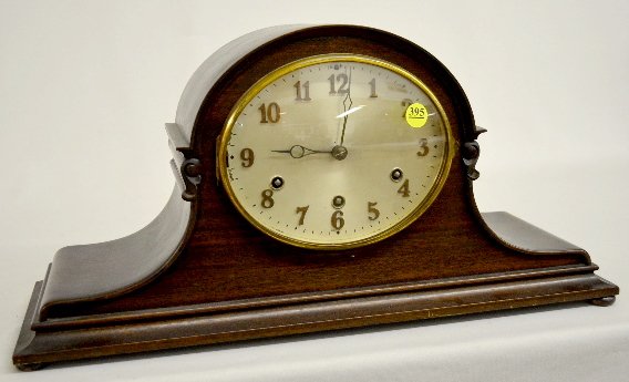 German WMC Chiming Mahogany Mantel Clock — Antique Clocks Price Guide