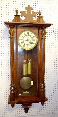 G. Becker Walnut 2 Weight Vienna Regulator — Antique Clocks Price Guide