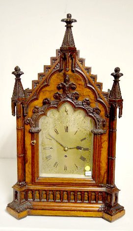 8 Bell Gothic Triple Fusee Bracket Clock — Antique Clocks Price Guide