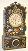 Mother of Pearl Inlay Iron Front Shelf Clock