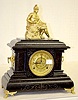Ingraham Antique Black Enamel Mantel Clock