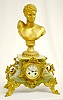 Marque Depose Mantel Clock - Onyx with Hermes