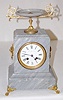 French Grey Marble Mantel Clock