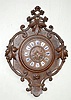 European Black Forest Style Carved Wall Clock