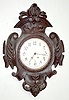 European Black Forest Style Carved Wall Clock
