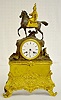 Pons Raingo Freres Clock, Bronze Warrior & Horse