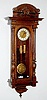 2 Weight Carved Hanging Vienna Regulator Clock