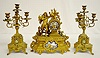French 3 Piece Garniture Set w/Sevres Inserts