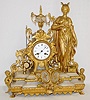 Onyx & Spelter French Clock w/Mercury - Like Lady