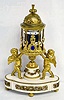French Bronze & Marble Clock w/Cherubs