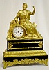 French Bronze and Slate Mantel Clock