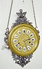 French Brass & Metal Hanging Clock, Bird Nest